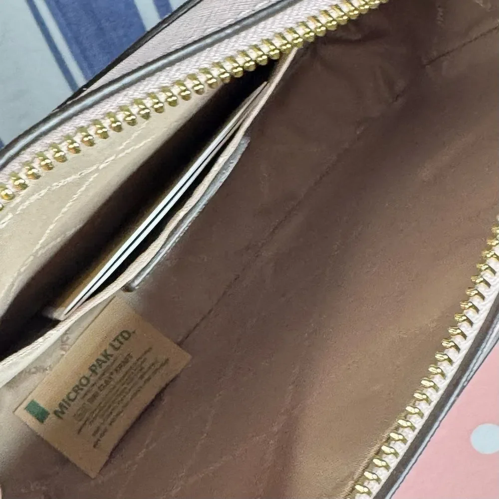 Michael Kors Jet Set Large East West Powder Blush Leather Crossbody Bag